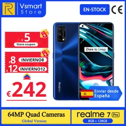 Смартфон глобальная версия realme 7 Pro, 8 + 128 ГБ, процессор Snapdragon 720G, экран 6,4 дюйма AMOLED, 4 камеры 64 мп, 65 Вт, NFC