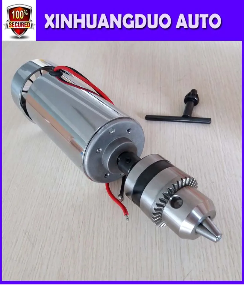 

500W DC Spindle motor , DC12-48V 12000rpm, Engraving milling grind air-cooling Long mouth tightening 1.5mm - 10mmspindle motor