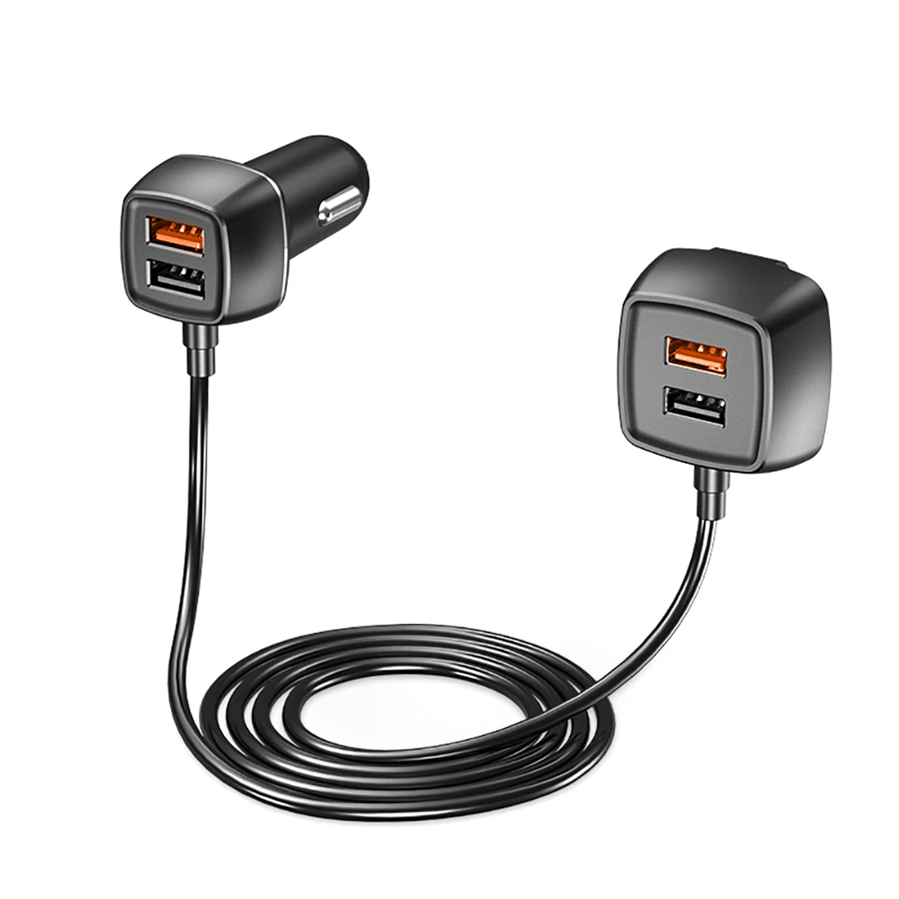 12V24V15mCableCarUSBChargerSplitterCigaretteLighterConverter