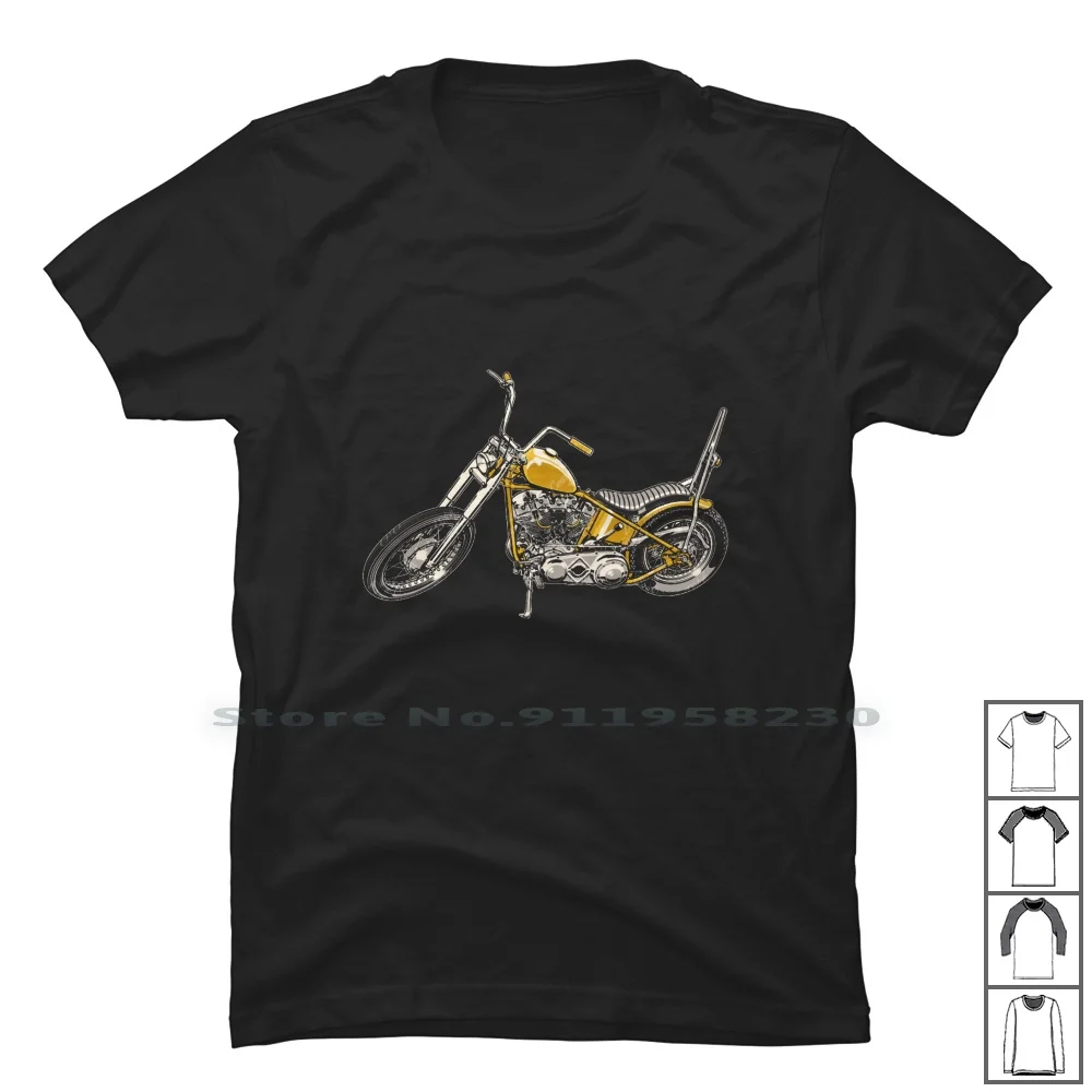 Shovelhead Old School Chopper T Shirt 100% Cotone Old School Pala Music Humor Head Chop Old Hop Fun Op Ny Funny