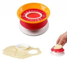Пластиковые круглые формы для пельменей корочка пирога щитки обертки резак инструменты для приготовления круглое печенье обертка теста для кухонных инструментов