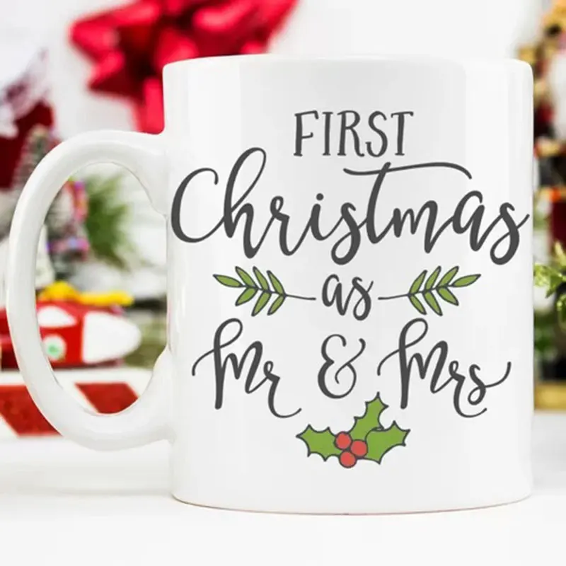 

First Christmas as Mr & Mrs Coffee Mug Personalized Christmas Coffee Mug Beer Mug Christmas Tree Truck Christmas Gifts Xmas Gift
