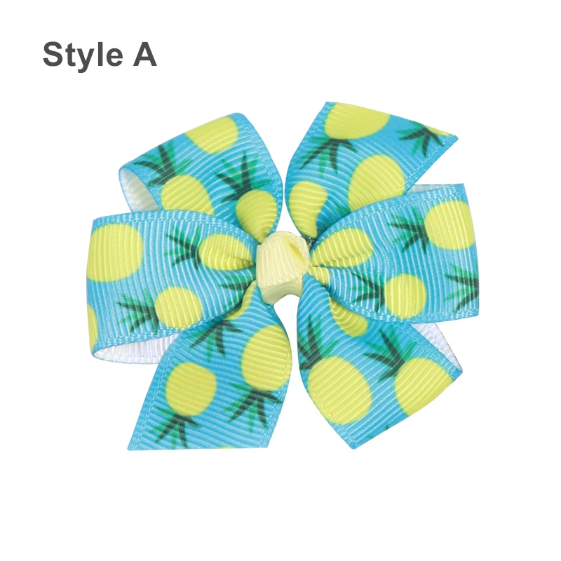 style A-4 Детские цветные заколки с бантом из ленты для девочек, детские заколки для волос, заколки для волос, аксессуары для волос, детские головные уборы, 20 цветов - Цвет: style A-4