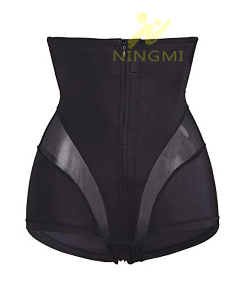 Black 1 piece NINGMI Сексуальное белье для подъема ягодиц для женщин, нижнее белье для похудения, на молнии, с крючками, для талии, для тренировок, тонкие трусики для контроля живота, Корректирующее белье для тела - Цвет: Black 1 piece