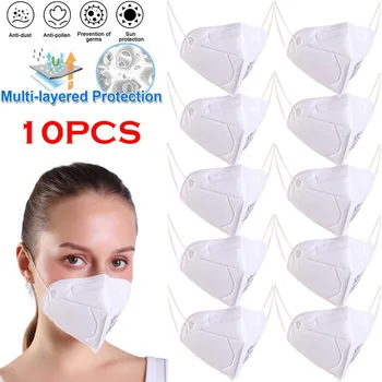 

10PC Anti-Dust Filter Face Respirator Protection Cover Mask Roof Mouth-muffle Masks Breathable Camouflage Breathable Pollution M