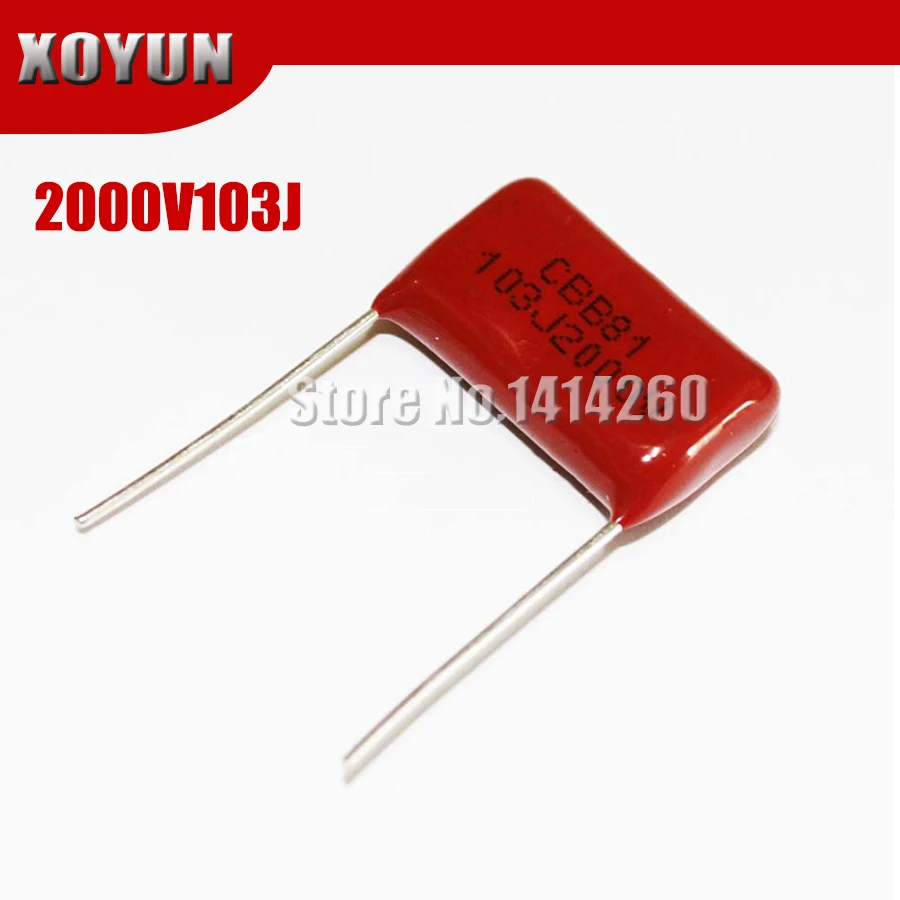 10 шт. CBB81 2000V103J 10NF 0,01 мкФ 2KV шаг 20 мм 103J 2000V CBB полипропиленовый пленочный конденсатор с алюминиевой крышкой
