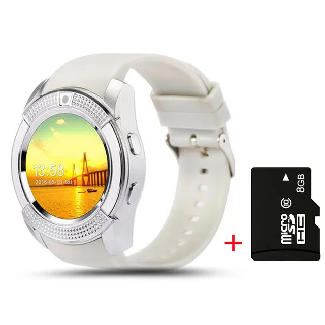LUOKA спортивные мужские Смарт-часы sim-карта android камера округлый ответ на вызов набор вызова Smartwatch фитнес-трекер для измерения сердечного ритма PK Y1 A1 - Цвет: whtie 8G card