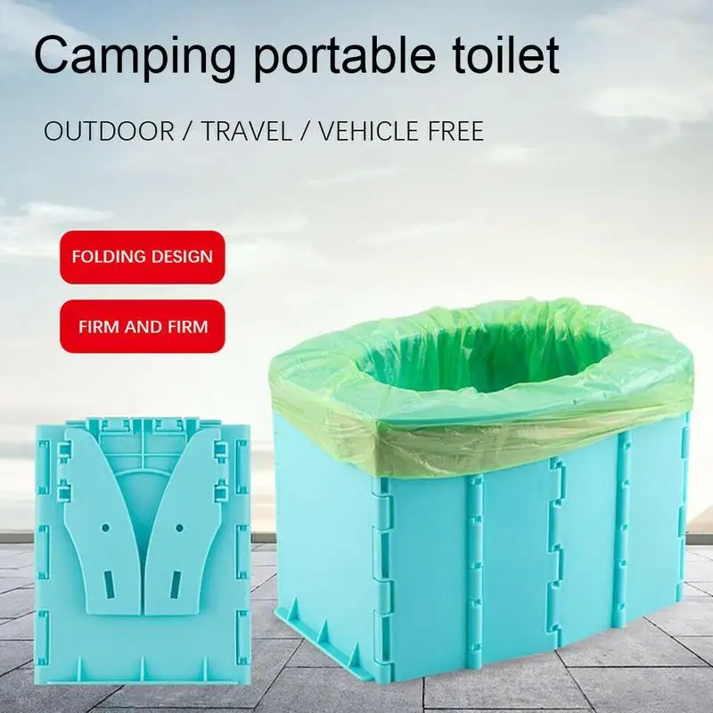 Toilettes pliantes portables, pot pliable, toilettes E27 pratiques pour le camping, la randonnée, les voyages