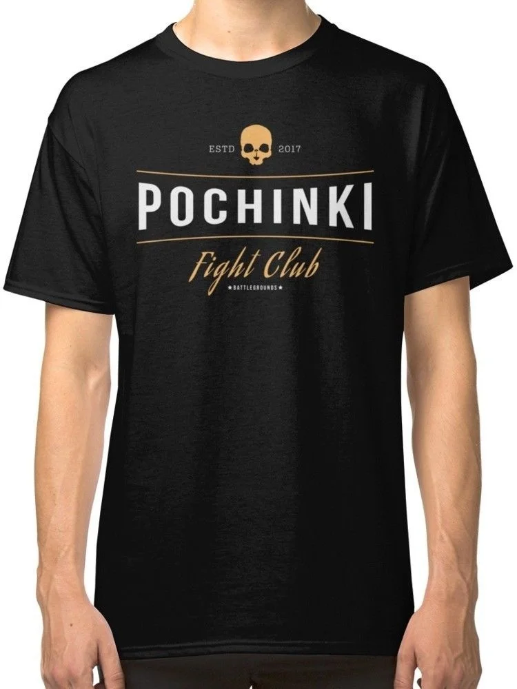 Забавная Мужская футболка белая черная Pochinki Fight Club PUBG черные футболки одежда