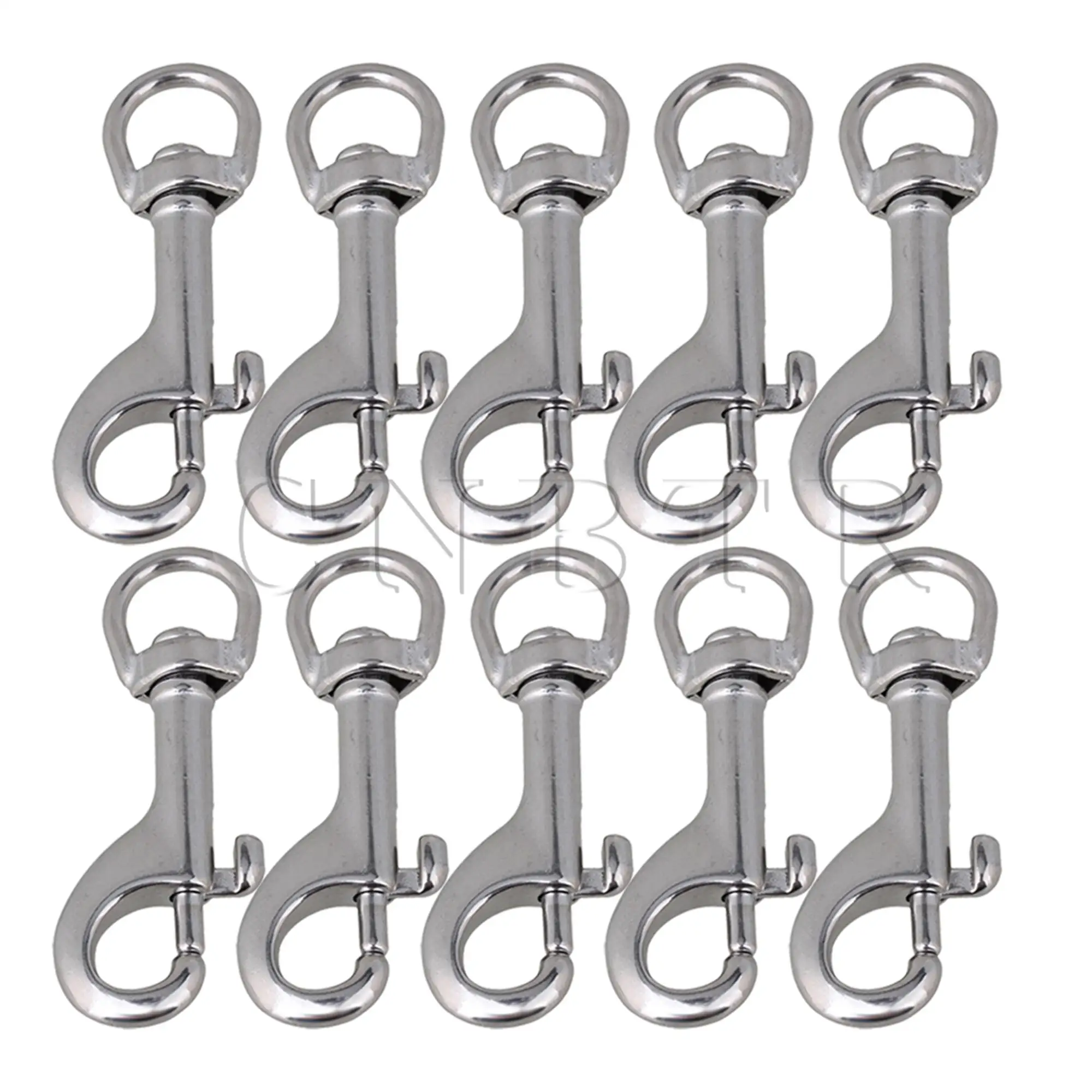 

CNBTR 10PCS 70mm/80mm/90mm/115mm 304 Stainless Steel Swivel Bolt Snap Hook Working Loading