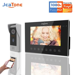 Tutuya 1080p video vídeo porteiro para casa kit interfone de vídeo detecção de movimento sem fio peeohole campainha ac220v build in fonte de alimentação