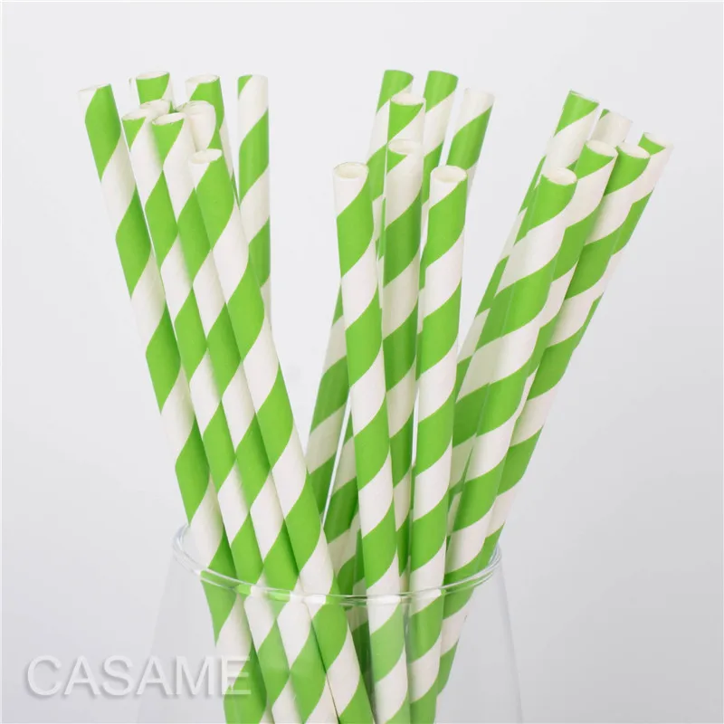 green stripes 25 шт Металлические Фламинго Золотое Сердце Звезда фольга полоса Бумажные соломинки полосы из золотистой фольги бумажные соломинки серебряная фольга ed полоса шеврон - Цвет: green stripes