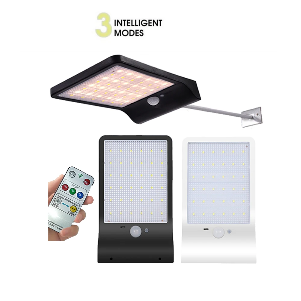 

48 LED Solar Light PIR Motion Sensor Waterproof Outdoors Garden Solar Power Light Street Wall Lighting Lamp remote garden-yard-s