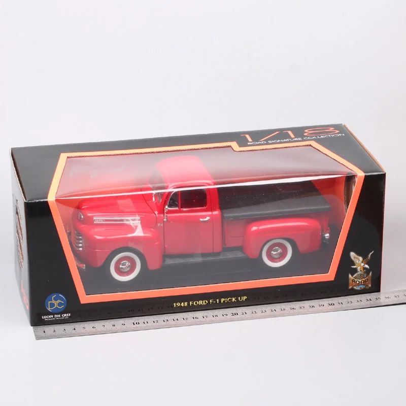 Большие весы автомобиль Винтаж 1948 Ford F1 пикапы 1:18 модели металлические игрушки автомобили миниатюрные Diecasts& игрушечные транспортные средства сувенир для мальчиков