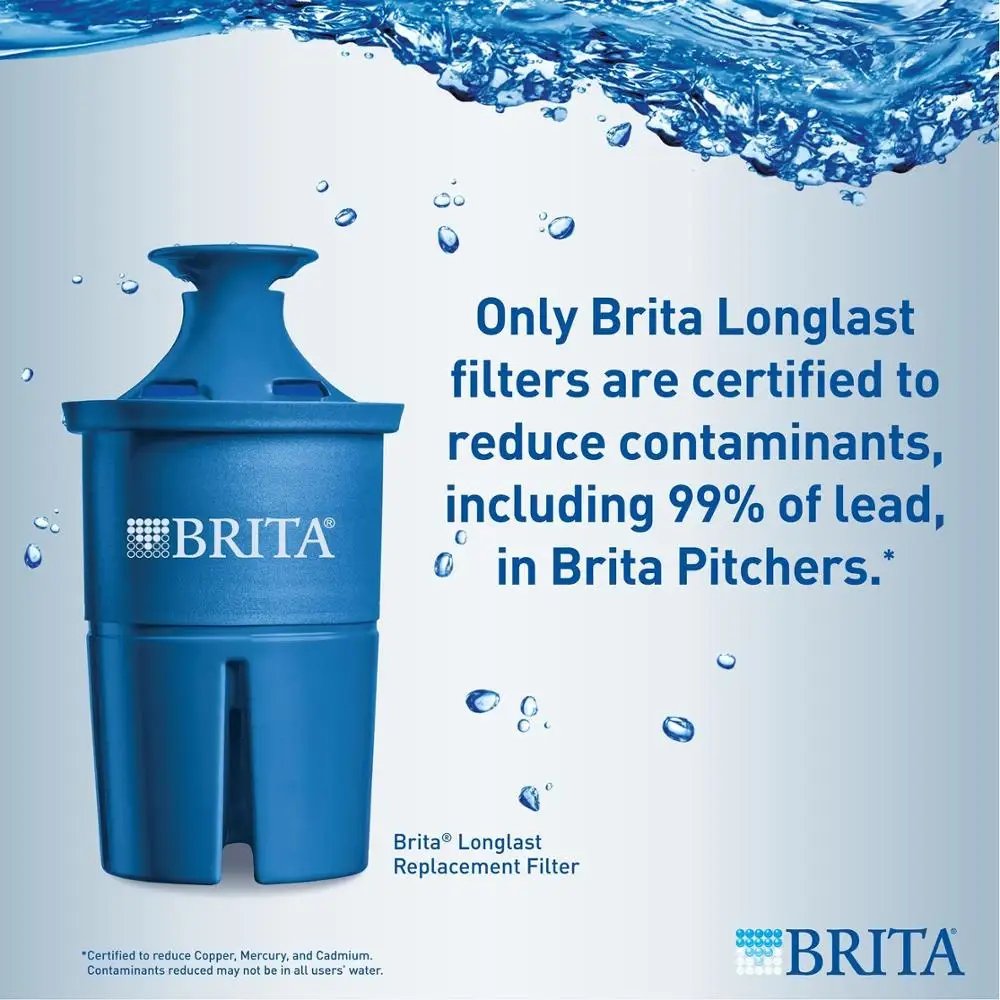Фильтр воды, Longlast сменные фильтры для кувшин и диспенсеров, уменьшает свинец, BPA бесплатно