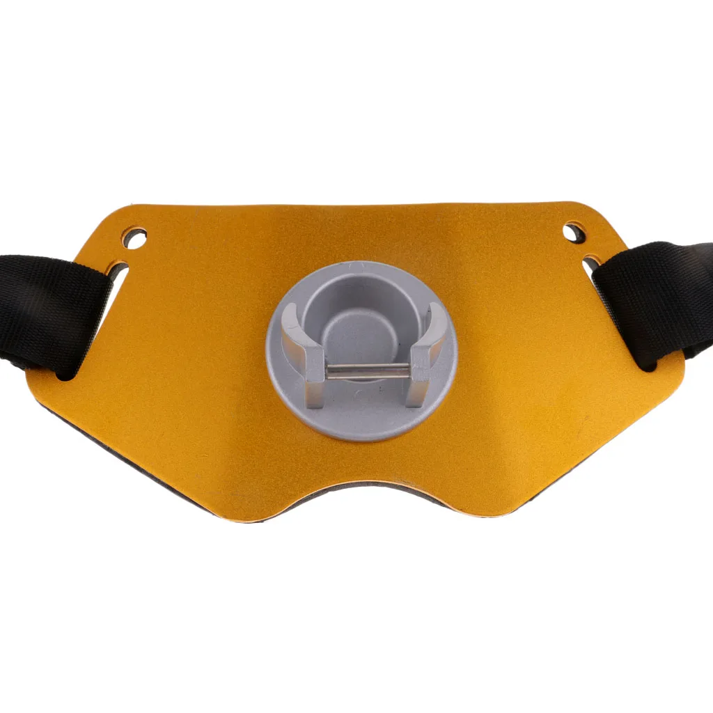 Aluminium Alloy Fishing Gimbal Fighting Waist Belt with EVA Padded, Fishing Rod Pole Holder for Big Fishes