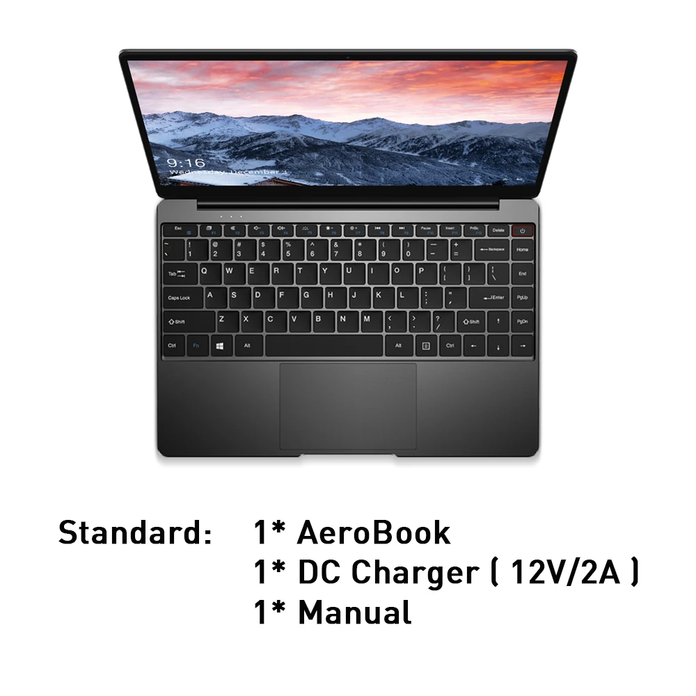 CHUWI AeroBook 13,3 дюйма Intel Core M3 6Y30 Windows 10 8 GB RAM 256GB SSD ноутбук с подсветкой клавиатуры металлич - Цвет: Standard