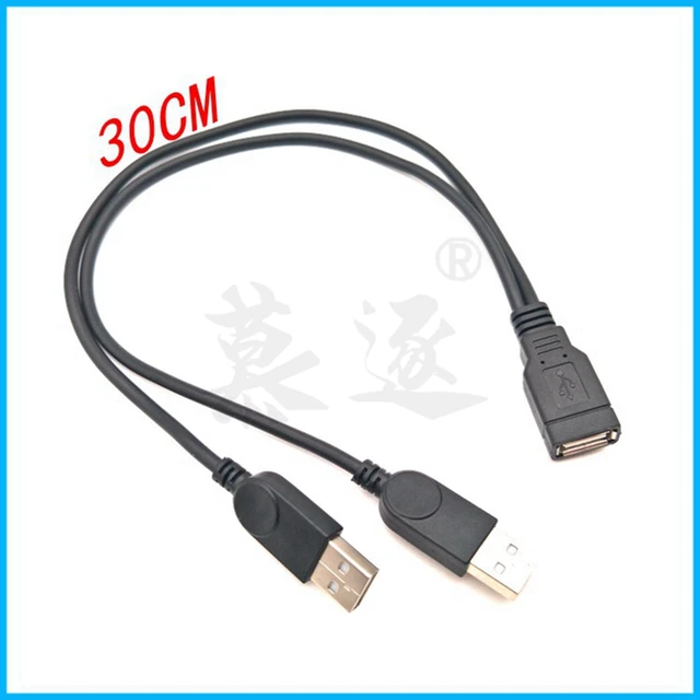 30CM USB 3.0 A Male To USB Female 2 Double Dual USB 2.0 Power Supply USB  Female Splitter Extension Cable HUB Charge For Printers - AliExpress