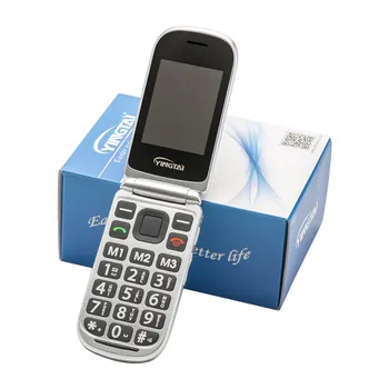 

Classic Flip Phone YINGTAI T09 Feature Phone GSM Big Push-button Dual Screen Clamshell Elder Telephone Cell Phones FM MP3