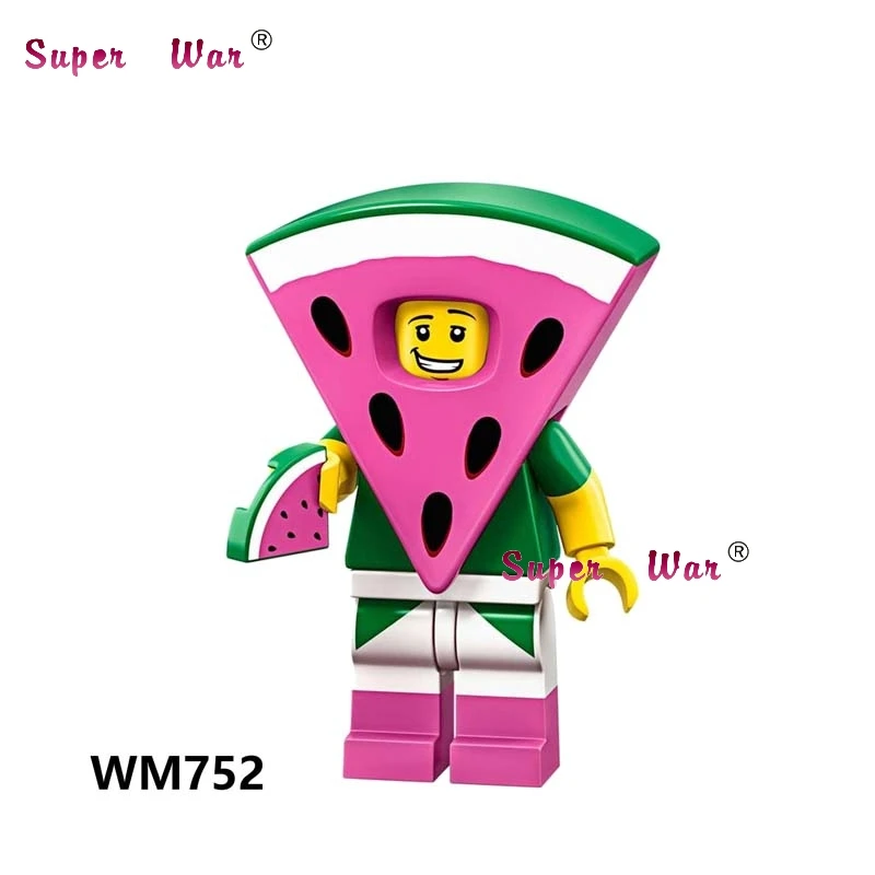 WM752 50 шт. История игрушек Мультфильм Анна Жираф арбуз хула Лула Люся конфеты рэпер котенок поп звезда строительные блоки для детей - Цвет: WM752