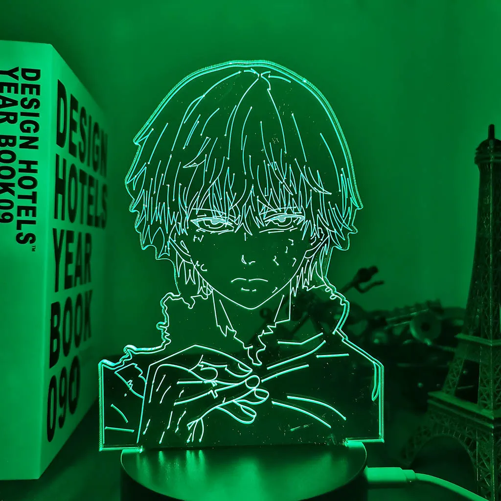 night light for bedroom Tokyo Ghoul Ken Kaneki 3d Lamp for Bedroom Decor Nightlight Cool Birthday Gift Acrylic Led Night Light Anime Tokyo Ghoul motion sensor night light