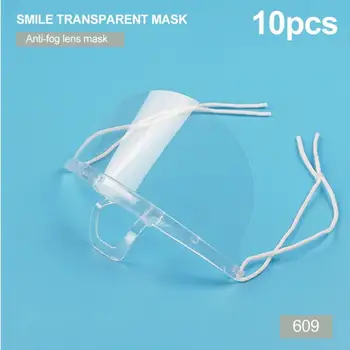 

10pcs Transparent Plastic Masks Catering Food Special Hotel Anti-spittle Protective Equipment