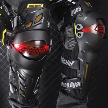 

Led Light Motorcycle Knee Pads Joelheira Moto Motocross Guards Riding Kneepad MTB MX Knee Protector Protective Gear CE EN1621-1