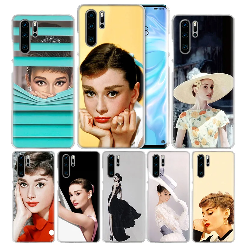 

Hard PC Case Cover For Huawei P30 P20 P10 Mate 30 20 10 Nova 5 5i Pro Lite P Smart Z Plus 2019 Audrey Hepburn