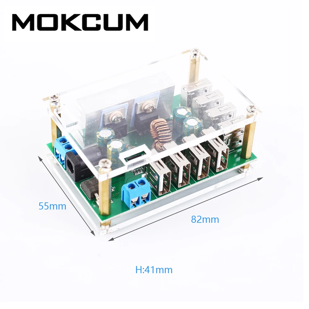 DC-DC Шаг вниз Питание модуль 5V 5A 10A 8-канальный USB Выход понижающий преобразователь 8USB для умного дома/робот