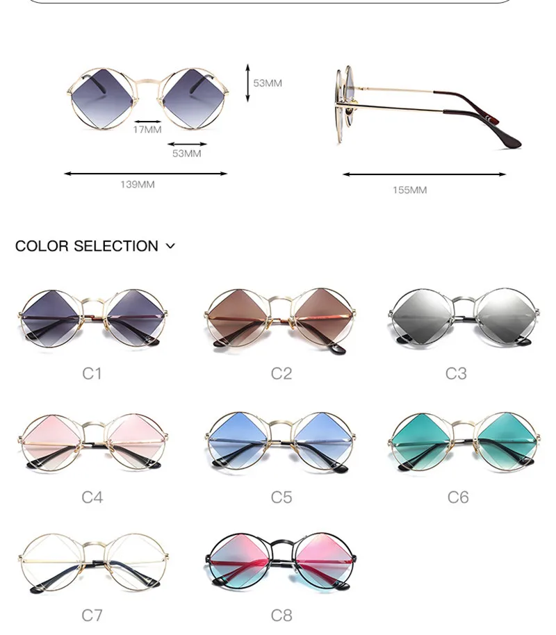 Oculos Ретро стимпанк Круглые Солнцезащитные очки для женщин Модные Винтажные ромбовидные мужские солнцезащитные очки Женские уникальные очки Lunette De Soleil