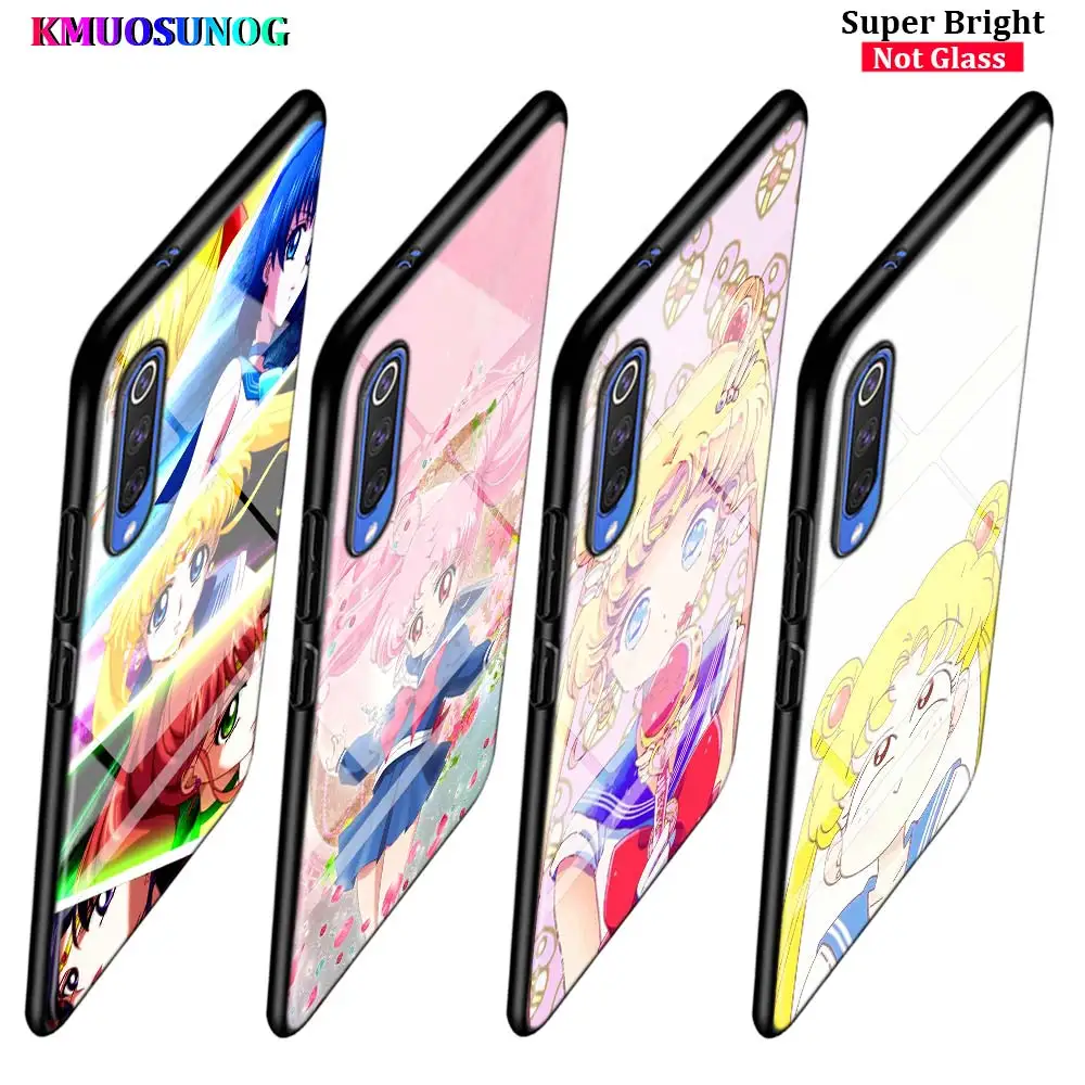 

Anime Sailor Moon for Samsung Galaxy A80 A70 A60 A50 A40 A20E A20Core A10 Super Bright Glossy Black Phone Case