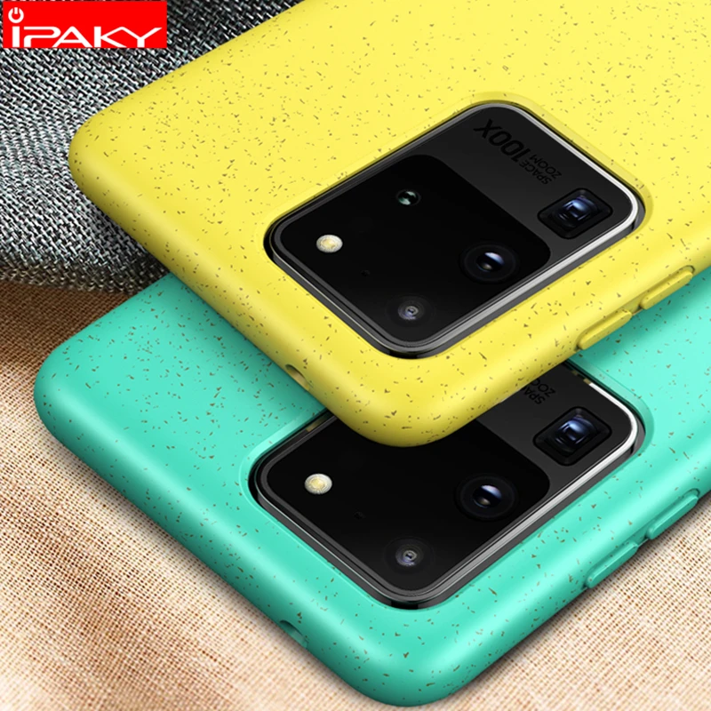 Чехол IPAKY для Samsung S20 жидкий силиконовый мягкий чехол Plus гелевый ударопрочный Galaxy