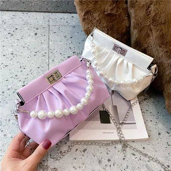 

Gusure Women Shoulder Underarm Bag Unique Cloud Bags Soft Pu Handle Totes Bags Simple Leather Female Handbags Summer