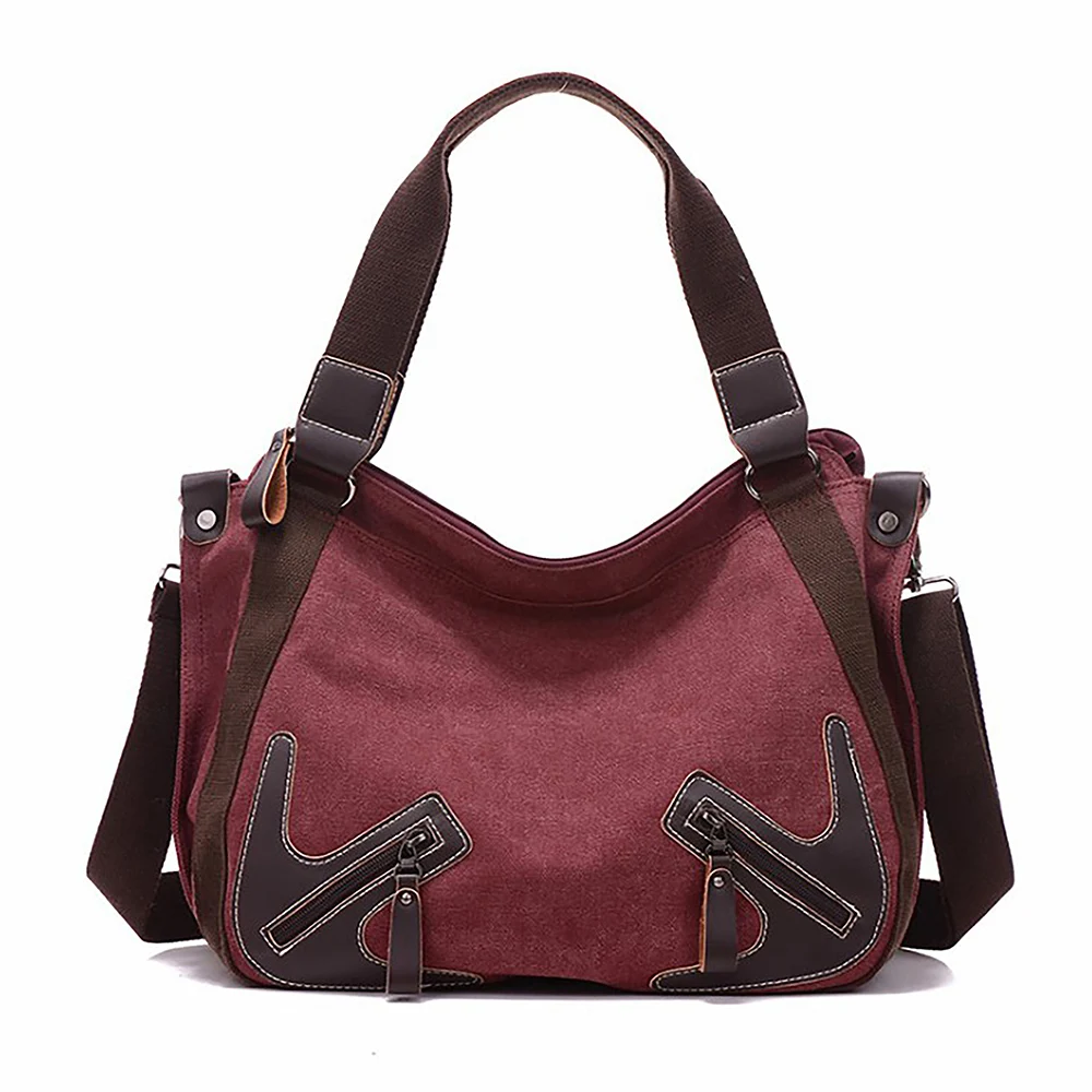 Модные женские холщовые сумки на плечо, большая вместительность, Женская тканевая сумка, сумка-тоут, многоразовая складная эко сумка для покупок, четыре цвета