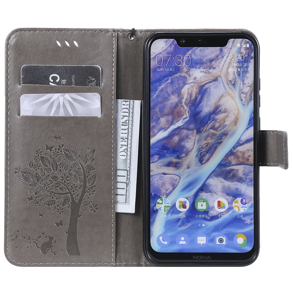 3D дерево кожаный чехол для Nokia 1 плюс 4,2 3,2 9 PureView 3,1 плюс 7,1 Крышка для Lumia 550 630 635 640 650 3310
