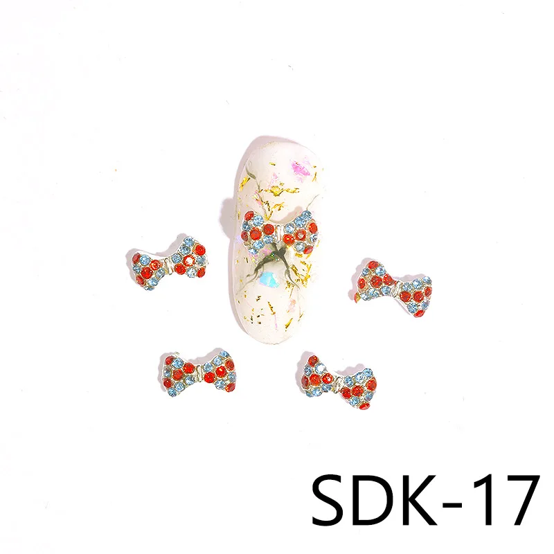SDK17(5pcs) 5 шт/лот рождественский стиль сплав для дизайна ногтей украшения Санта Клаус-Снеговик-носки-олень-дерево-колокольчики-подарки аксессуары из сплава для самостоятельного изготовления SD2 - Цвет: SDK17(5pcs)