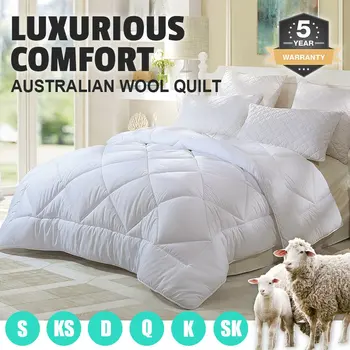 

100% Wool Down Comforter 700GSM Duvet Filling Comforter for Summer Winter Twin Single Queen King Supper Thick Blanket Handmade