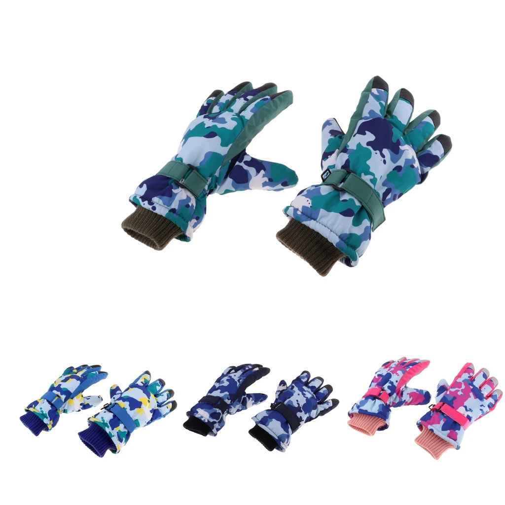 Windproof Waterproof Warm Gloves Outdoor Sports Fingers Mittens For Children Kids Cycling/Biking/Snowing/Skiing/Snowboarding