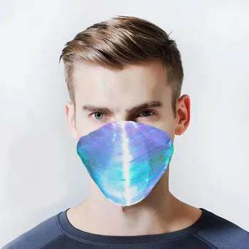 

Face Mask for Masquerade LED Flashing Light Mask 7 Colors club Luminous For Halloween Rave Music Bar Party