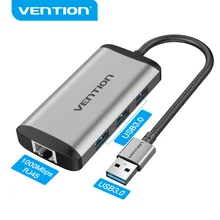 Vention USB Ethernet USB 3.0  to RJ45 USB HUB for Xiaomi Mi Box 3/S Set-top Box Ethernet Adapter Network Card for Laptop USB Hub
