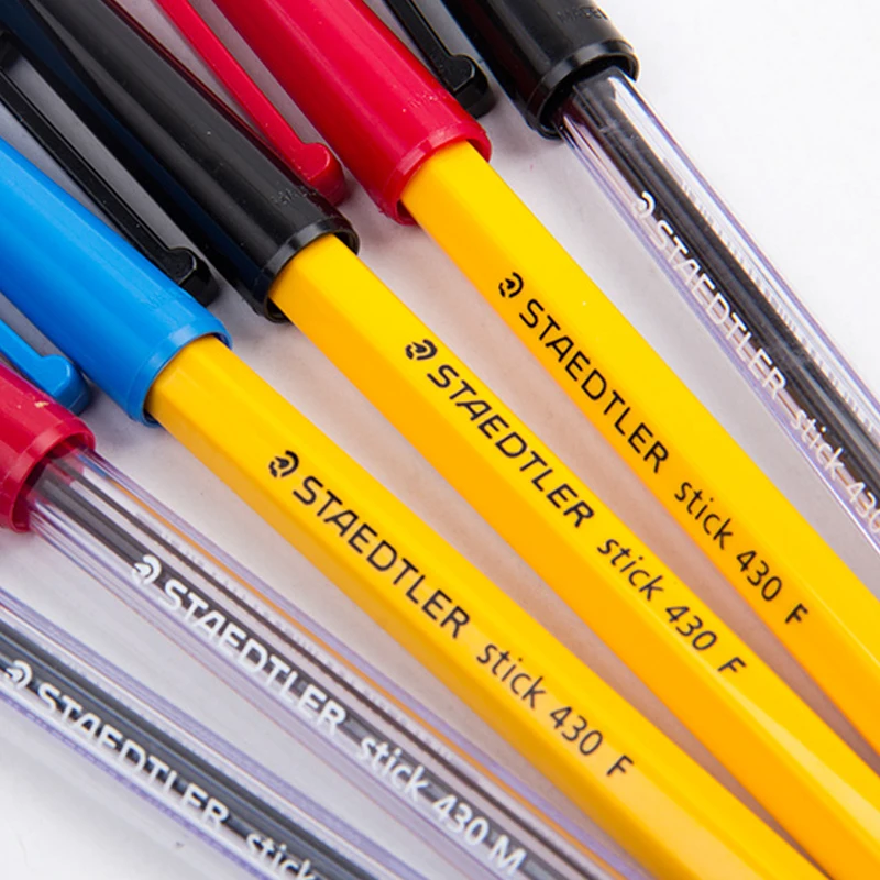 Шариковая ручка Staedtler Stick 430 M 0 7 мм 10 шт./лот красная синяя черная для обуви и