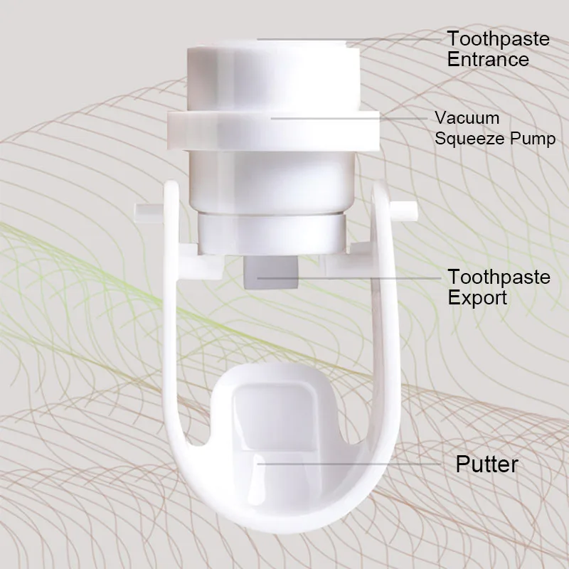 Автоматический диспенсер для зубной пасты без пробивки, водонепроницаемый органайзер для хранения зубных щеток, аксессуары для хранения в ванной комнате