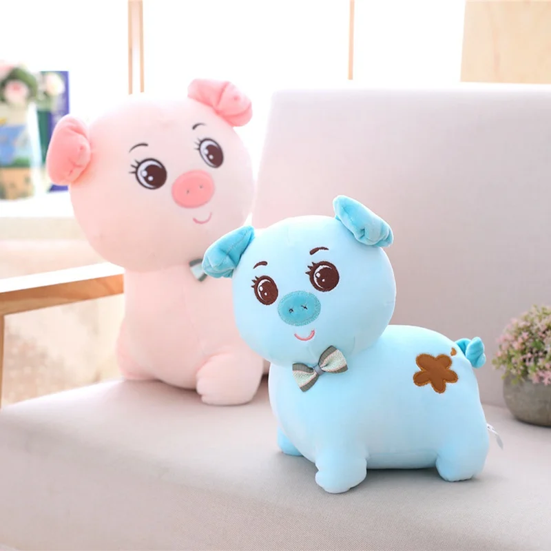 24 см 35 см Kawaii Свинья розовый синий поросенок мультфильм животных Детские спящие девочки куклы детские игрушки