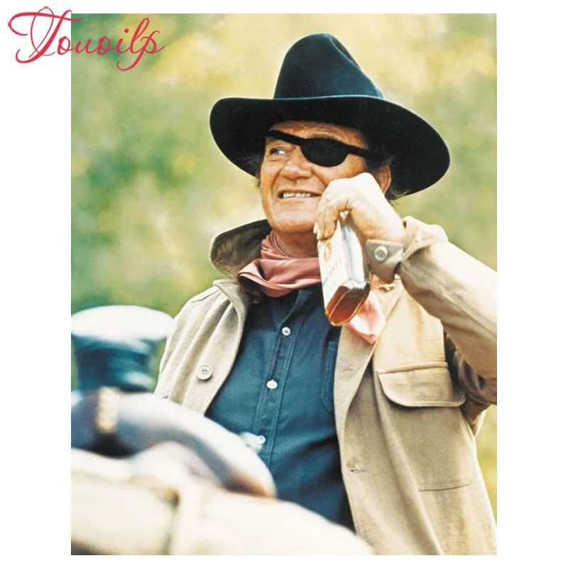 5D сделай сам полноразмерная и круглая алмазная живопись Джон Уэйн вышивка