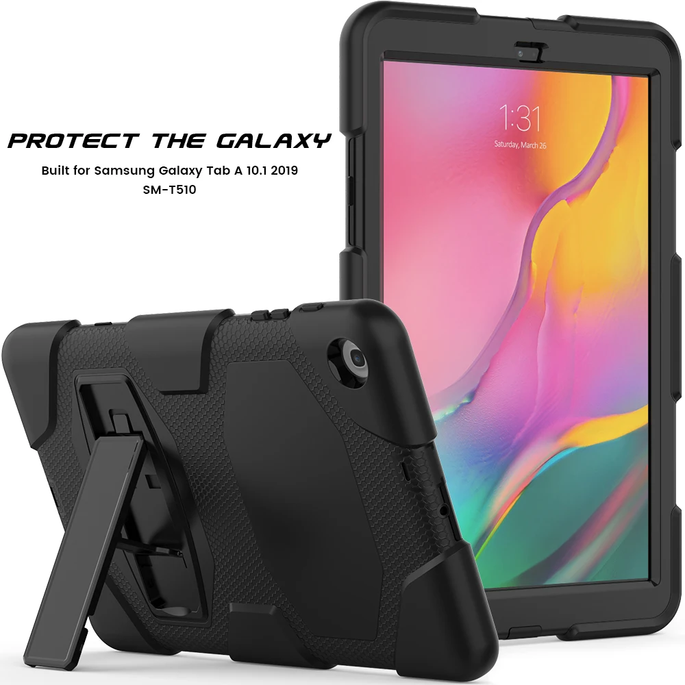Для Samsung Galaxy Tab A 10,1 T510 T515 чехол для планшета встроенный Kickstand PC+ силиконовый чехол ударопрочный чехол для планшета Coque
