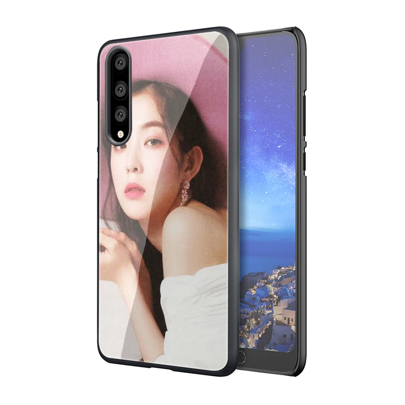 EWAU красный бархат K Pop чехол из закаленного стекла для телефона для huawei P10 P20 P30 mate 20 Lite pro P Smart Y6 Y9 Honor 8X9 10
