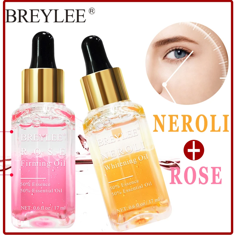 BREYLEE 2 шт. розовые укрепляющие эфирные масла отбеливающая сывороточная Гиалуроновая кислота увлажняющая эссенция антивозрастной Морщины Уход за кожей лица