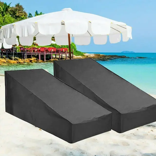 Outdoor Patio Sunbed Lounger Furniture Dust Cover Waterproof Weather