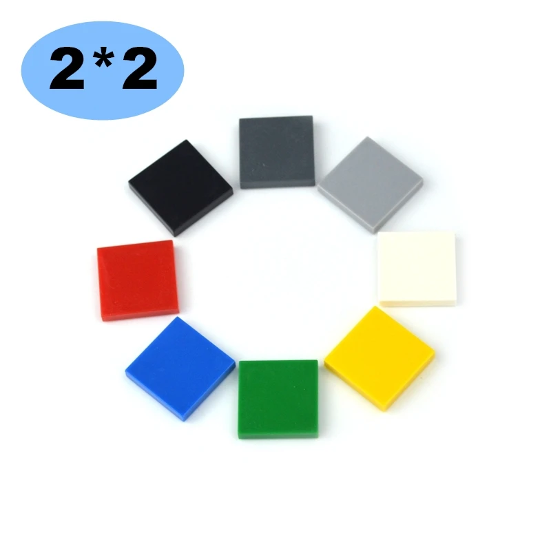 DIY 빌딩 블록 2*2 그림 벽돌 세라믹 타일 2x2 교육 크리 에이 티브 MOC 벽돌 3068 부드러운 플랫 타일 어린이를위한 장난감