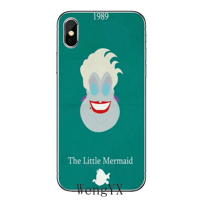 Ursula Русалочка для iPhone 11 pro XR X XS Max 8 7 6s plus SE 5s 5c iPod Touch 5 6 прозрачный чехол - Цвет: Little-Mermaid-A-08